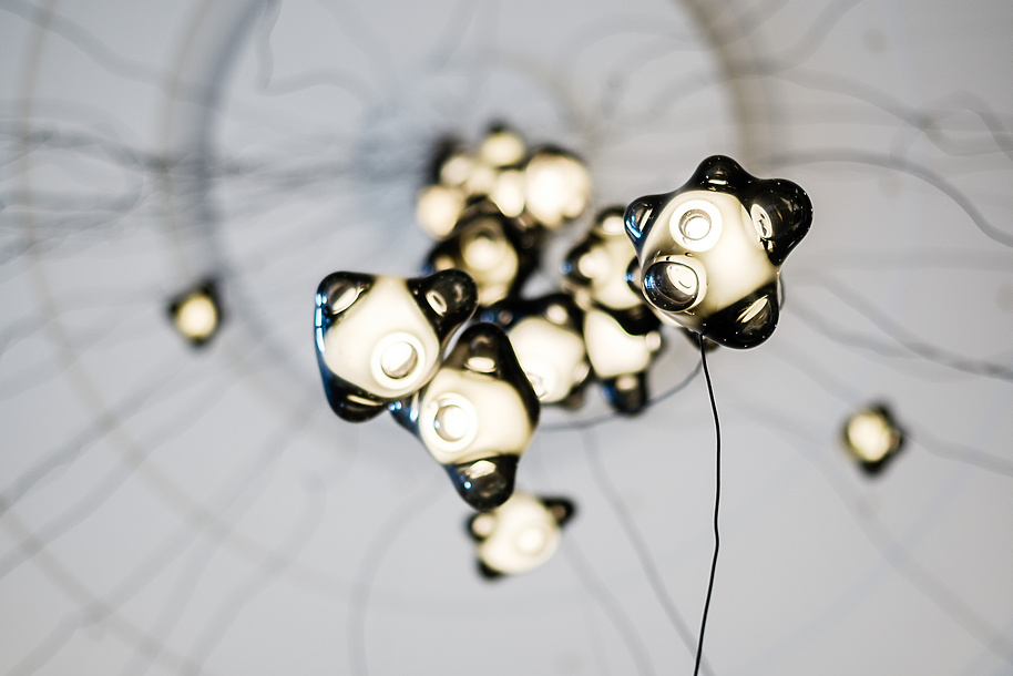Lights in Africa House lobby